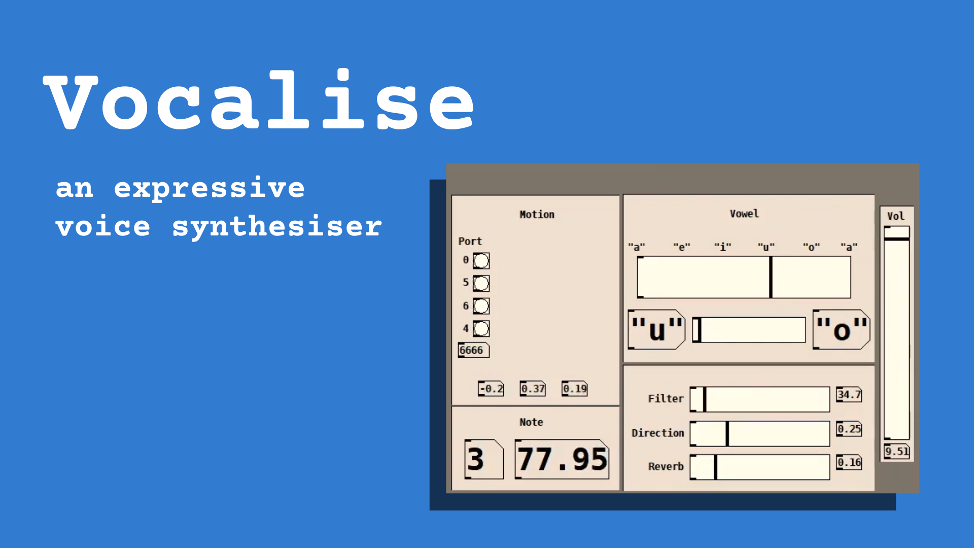 Vocalise: An Expressive Voice Synthesiser